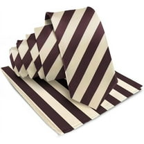 Vittorio Farina Striped Necktie & Pocket Square