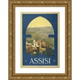 thumbnail image 1 of Vittorio Grassi 14x18 Gold Ornate Wood Frame and Double Matted Museum Art Print Titled - Assisi (1920), 1 of 4