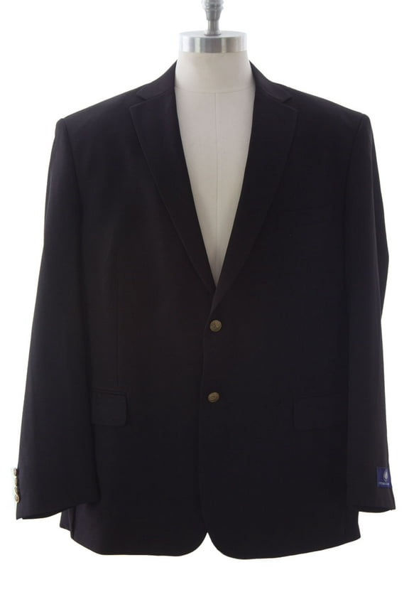 Men's Two Button Blazer Sportscoat 38 Regular Black