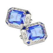 Vittorio Vico Big Rectangular Colored Crystal Cufflinks CL73XX by Classy Cufflinks
