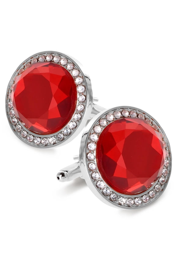 Discus Crystal Colorstone Bling Cufflinks: CL11XX Series