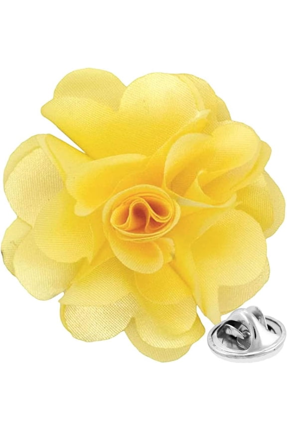 Formal Solid Flower Maize Lapel Pin, Stainless Steel, 1 Count