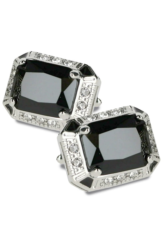 Large Big Rectangular Crystal Colorstone Cufflinks: CL73XX Series