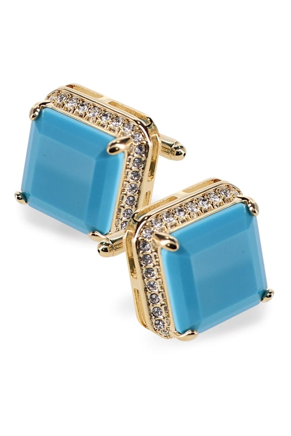 Large Big Square Crystal Colorstone Cufflinks: CL 70XX Series
