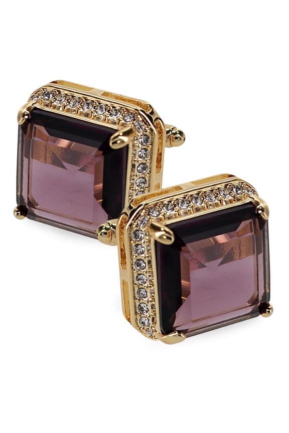 Large Big Square Crystal Colorstone Cufflinks: CL 70XX Series