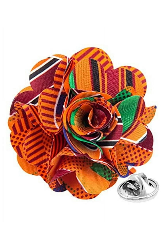 Men's Formal Kente Flower Lapel Pin
