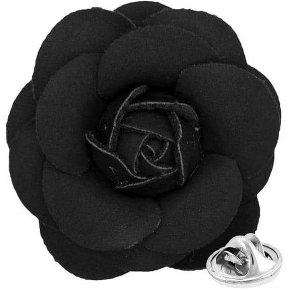 Vittorio Vico Men's Formal Leather Flower Lapel Pin