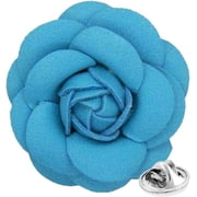 Vittorio Vico Mens Formal Leather Flower Lapel Pin