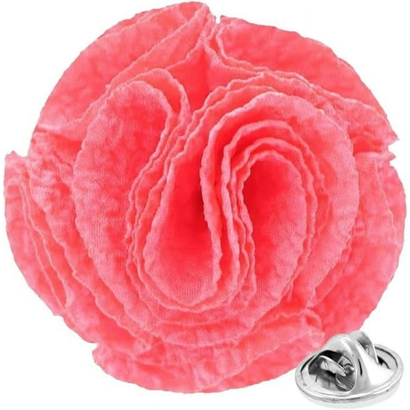 Vittorio Vico Men's Formal Solid Rose Seersucker Flower Lapel Pin: Flower Pin Suit Accessories Pins for Suit or Tuxedo