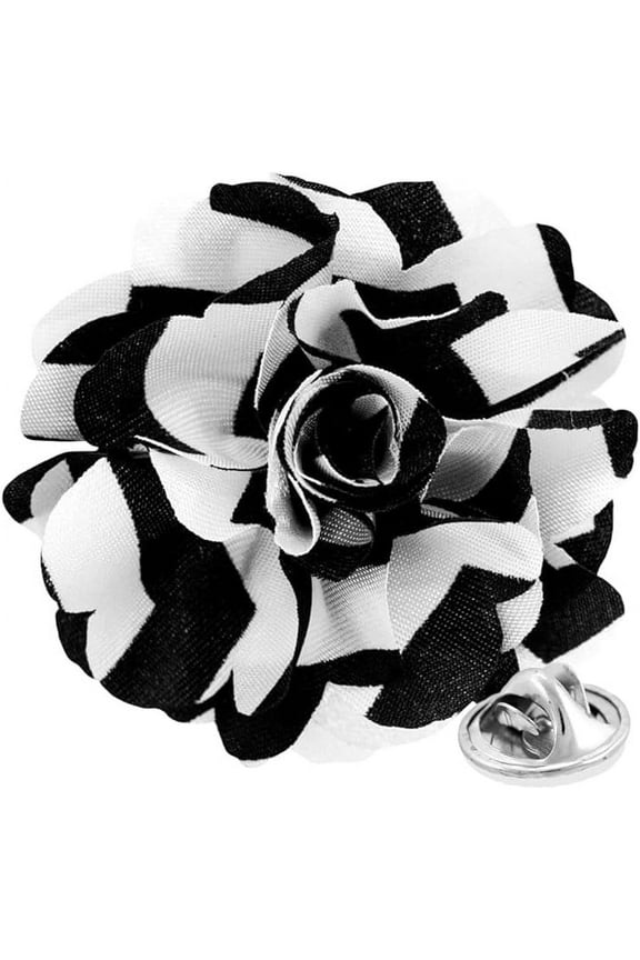 Men's Formal Striped Flower Lapel Pin: Flower Pin Suit Accessories Pins for Suit or Tuxedo