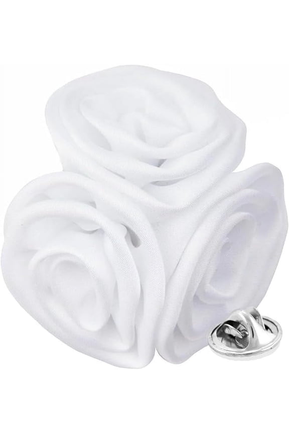Men's Formal Trio Cluster Flower Lapel Pin