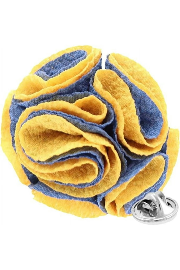 Men's Formal Two-Tone Seersucker Rose Flower Lapel Pin: Flower Pin Suit Accessories Pins for Suit or Tuxedo