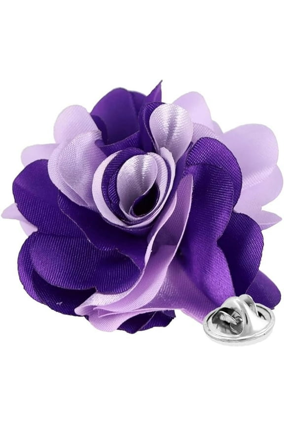 Mens Formal Two-Tone Flower Lapel Pin: Flower Pin Suit Accessories Pins for Suit or Tuxedo