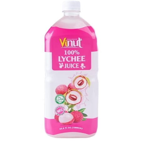 Viunt 100% Lychee Juice drink-33.8 Fl Oz- No added Sugar or Water, Not from Concentrate, Fresh, Non-GMO