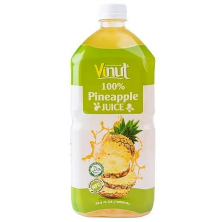Viunt 100% Pineapple Juice-No added Sugar, Not from Concentrate, Fresh, Non-GMO, 33.8 Fl Oz