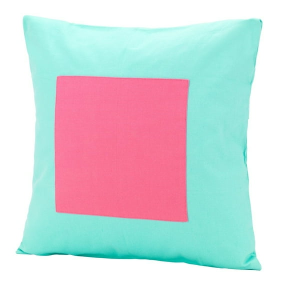 Viv & Lou Custom Embroidered Fashion Print Pillow Cover with Name or Monogram Mint - No Embroidery