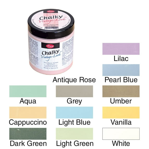 Viva Decor Chalky Vintage-Look Paint, 8-Ounce, Antique Rose Multi-Colored