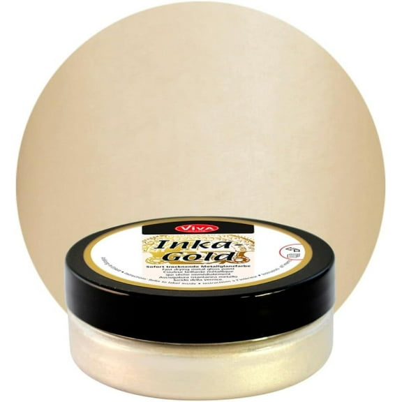 Viva Decor Inka Gold Gilding Wax2.3 oz (Old Silver) - Wax-Based Metallic Polishing Paste. Quick-Drying Metal Shine, High Gloss Effects for DIY. Decor Paste for Wood, Clay & Terracotta