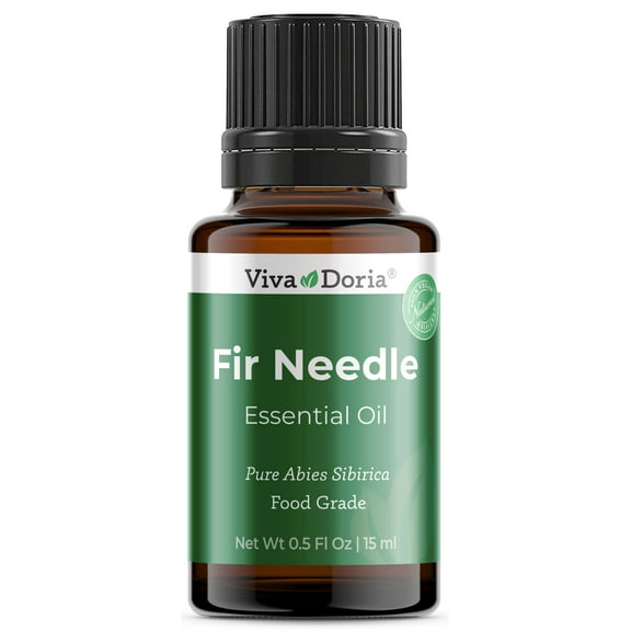 Viva Doria 100% Pure Fir Needle Essential Oil, Undiluted, Food Grade, Siberian Fir Needle Oil, 15 mL (0.5 Fluid Ounce)
