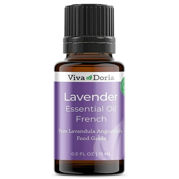 Viva Doria 100% Pure Lavender French Essential Oil, Undiluted, Food Grade, Lavender French oil, 15 mL (0.5 fl oz)