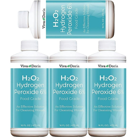 Viva Doria 6% Hydrogen Peroxide, Food Grade, 16 Fluid Ounces (4 Pack)