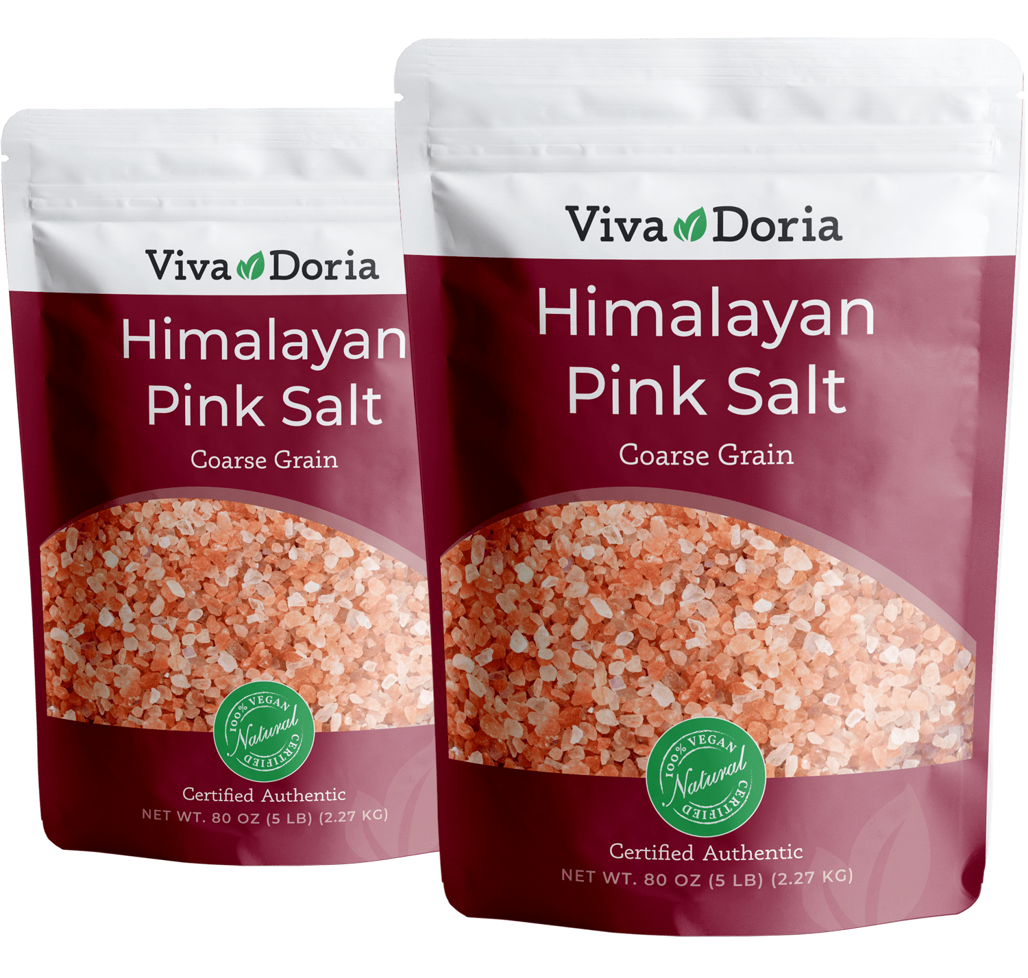 Viva Doria Himalayan Pink Salt, Crystal Salt - Coarse Grain, 10 lb (4.5 kg)