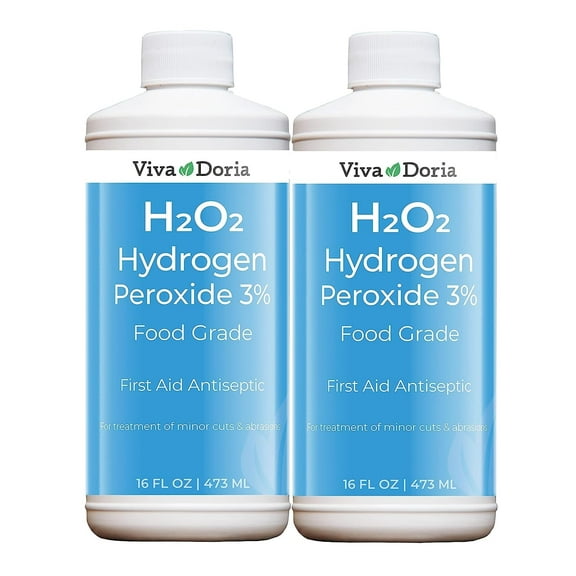 Viva Doria Hydrogen Peroxide 3 Percent, Food Grade, 16 Fluid Ounce (2 Pack)