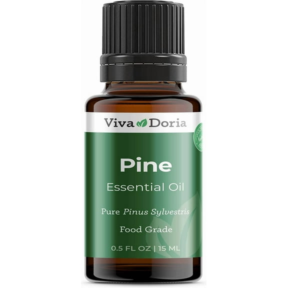 Viva Doria Pine Needle Essential Oil, 15 ml (0.5 fl oz) Food Grade, 100% Pure, Natural Oil for Aromatherapy