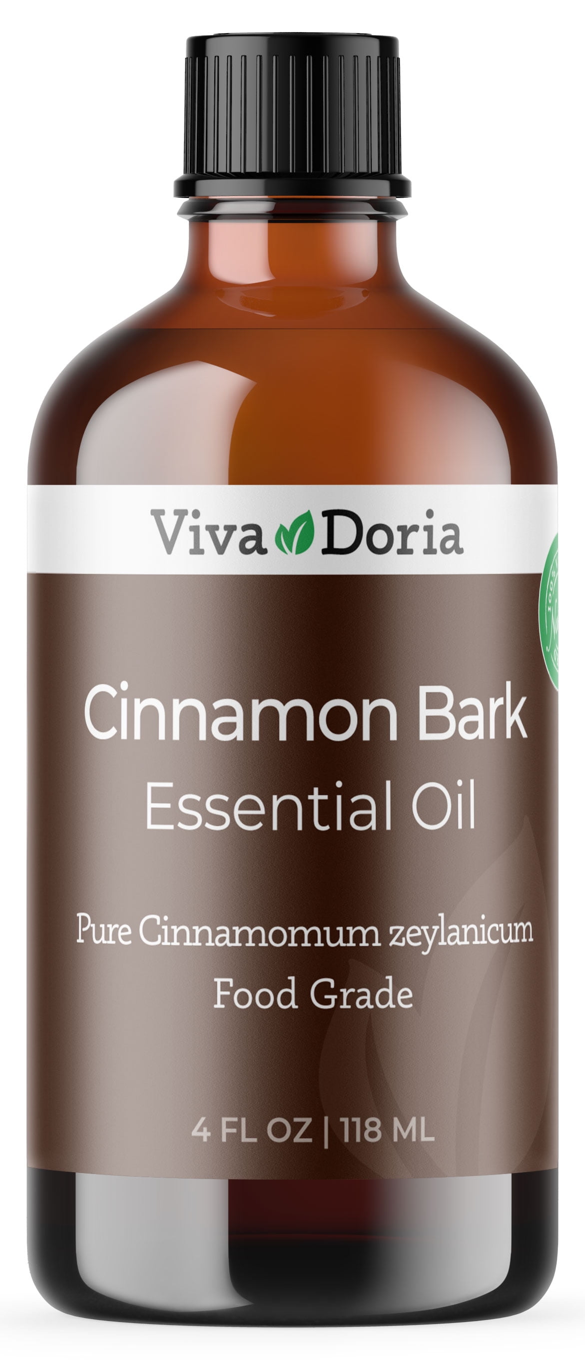 Viva Doria Pure Cinnamon Bark Essential Oil, Food Grade, 4 Fl Oz (118 mL)
