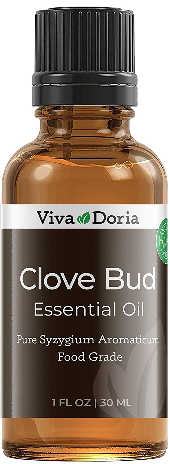 Viva Doria Pure Clove Bud Essential Oil, Undiluted, Food Grade, 1 Fl Oz (30  mL) 