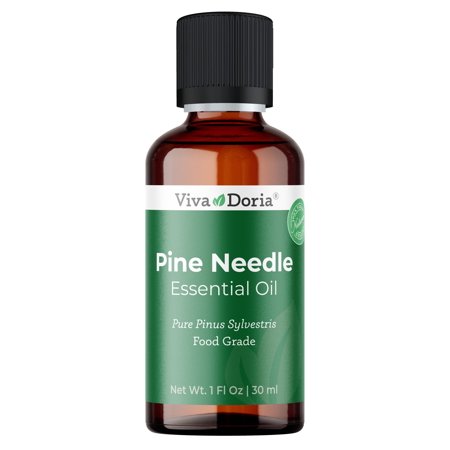 Viva Doria Pine Needle Essential Oil, 30 ml (1 fl oz) – Food Grade, 100% Pure, Natural Oil for Aromatherapy