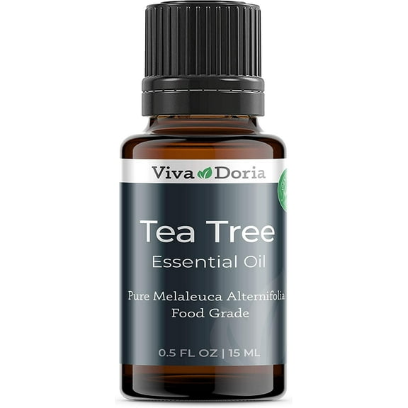 Viva Doria Pure Undiluted Food Grade Tea Tree Essential Oil 15 mL (0.5 Fl Oz)