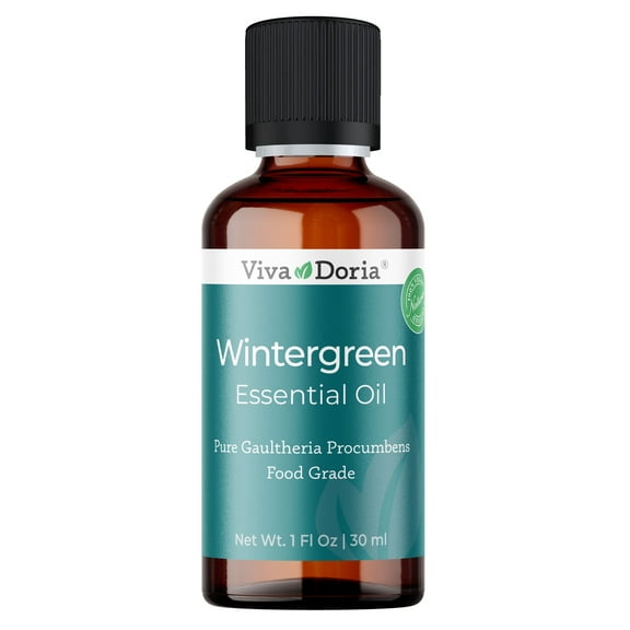 Viva Doria Pure Wintergreen Essential Oil, Undiluted, Food Grade, 30 mL (1 Fl Oz)