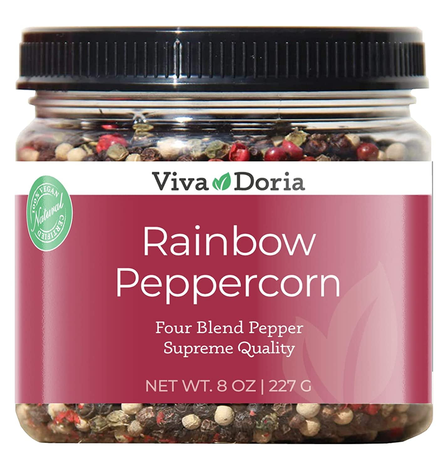 Viva Doria Rainbow Blend Peppercorn, Whole Black Pepper, Whole Green