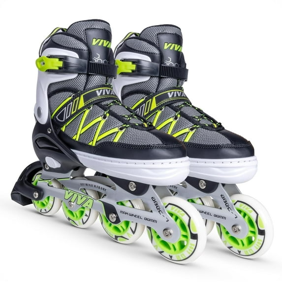 Viva Inline Skates 90mm | Uk Size : 9-11 | Unisex Outdoor Skating Shoes Roller Blades With Featuring Wheels For Skating Beginners | Multicolor