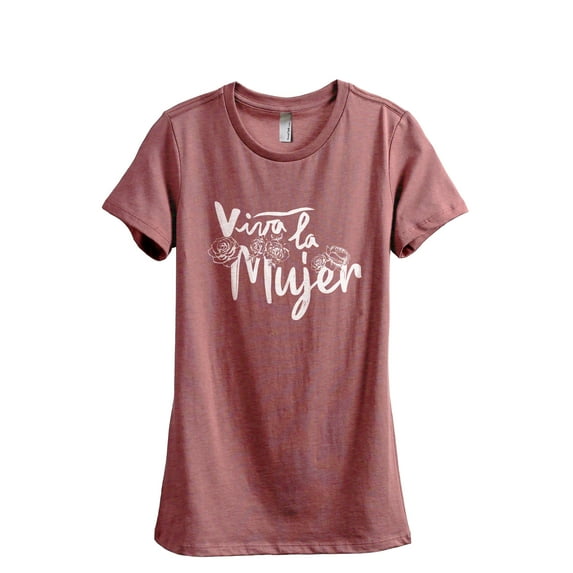 Viva La Mujer Women's Fashion Relaxed T-Shirt Tee Heather Rouge 2X-Large