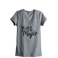 thumbnail image 1 of Viva La Mujer Women's Fashion Relaxed V-Neck T-Shirt Tee Heather Grey X-Large, 1 of 3