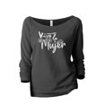 thumbnail image 1 of Viva La Mujer Women's Fashion Slouchy 3/4 Sleeves Raglan Lightweight Sweatshirt Gunmetal 2X-Large, 1 of 3