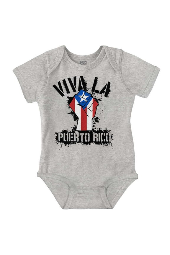 Viva La Puerto Rico Se Levanta Pride Romper Boys or Girls Infant Baby Brisco Brands 6M