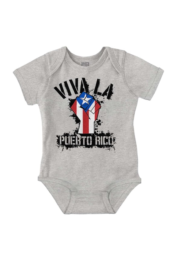 Viva La Puerto Rico Se Levanta Pride Romper Boys or Girls Infant Baby Brisco Brands NB