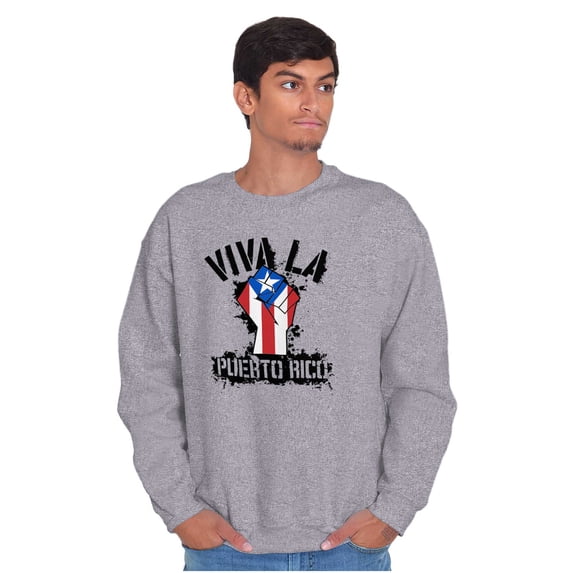 Viva La Puerto Rico Se Levanta Pride Sweatshirt for Men or Women Brisco Brands S