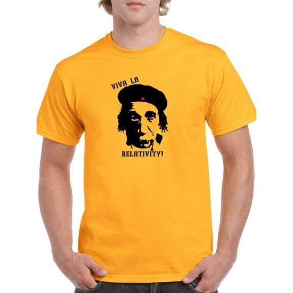 "Viva La Relativity!" Quote Medium Front Graphic Men T-Shirt, Male Small