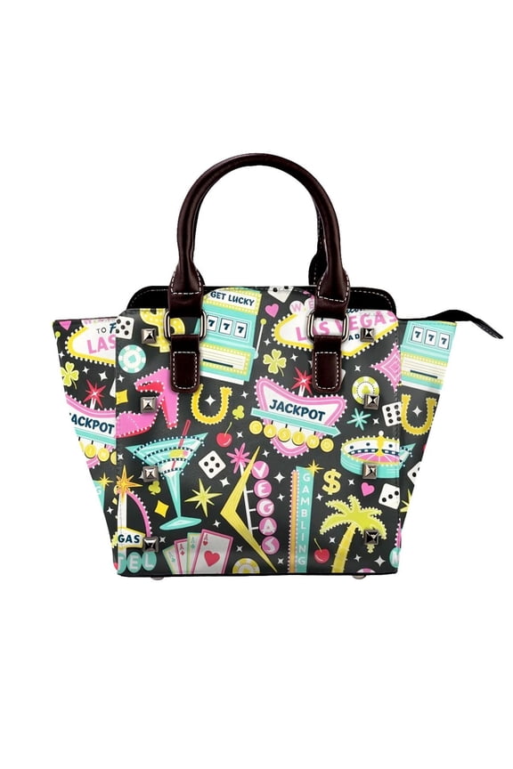 Viva Las Vegas Rivet Fashion One-Shoulder Women's Handbag Tote Bag
