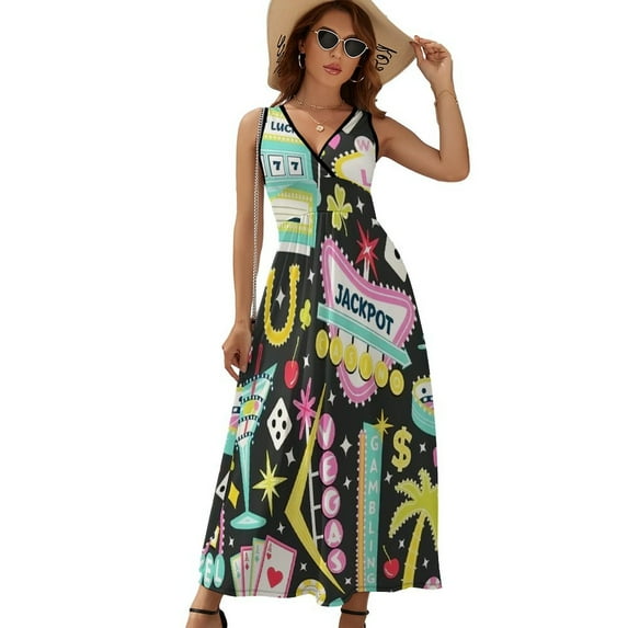Viva Las Vegas Sleeveless Dress Summer Women Clothes Dress for Pregnant Women Dresses