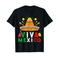 thumbnail image 1 of Viva Mexico Guitar Mexican Viva Mexico Short Sleeve T-Shirt Black Tee Gift, 1 of 5