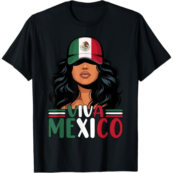 Viva Mexico Mexican Girl Independence Day Mexican Flag Women T-Shirt TShirt