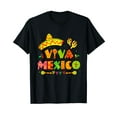 thumbnail image 1 of Viva Mexico Mexican Independence Day Shirts Men Short Sleeve T-Shirt Black Tee Gift, 1 of 5