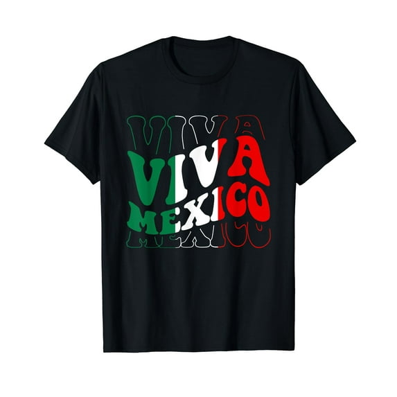 Viva Mexico Mexican Independence Day Shirts Men Short Sleeve T-Shirt Black Tee Gift