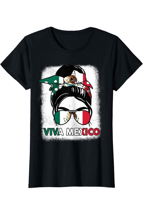 Viva Mexico Shirt Mexican Flag Girl Women Pride T-Shirt