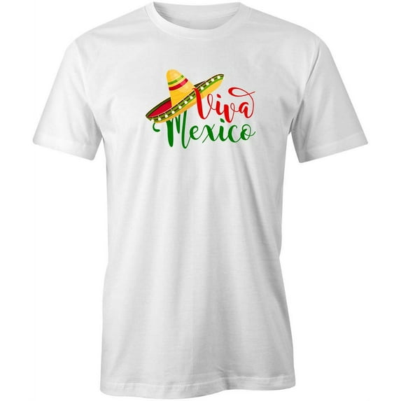 Viva Mexico Sombrero T-Shirt | Cute Mexican White Tee Gift